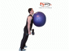 Dumbbell Calf Raises with Exercise Ball