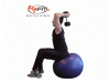 Dumbbell Stability Ball Seated Tricep Extension