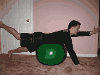 Ball Back Hyperextensions (Lower Back)